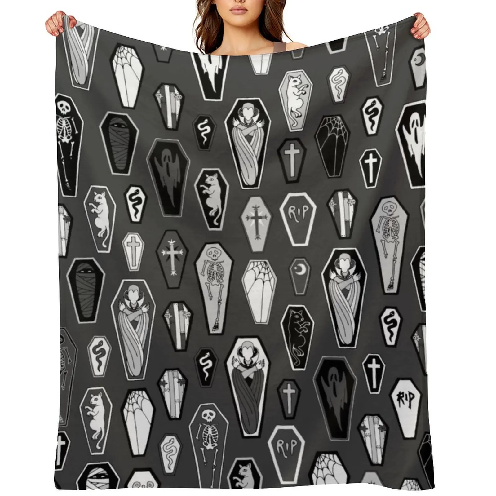 

13 Coffins Throw Blanket for winter Camping Softest For Decorative Sofa Blankets