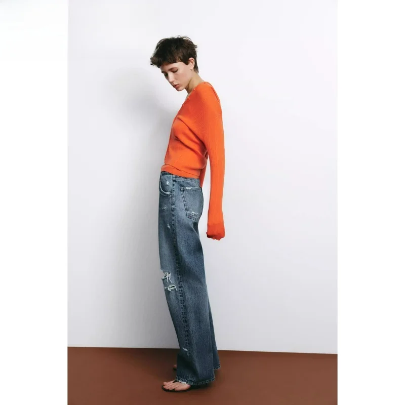 

Spring New Arrival Women's Ribbed Knitwear Simple Comfortable Hooded Long Sve Knitted Jaet Slim Fit Commute Sle Thin M...