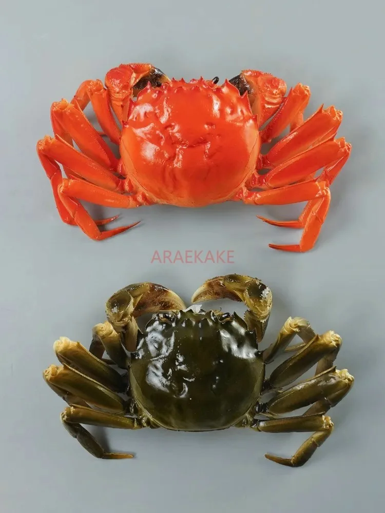 1PCS Simulated hairy crab model, fake male and female crabs, simulated crabs, seafood restaurant, displaying live props