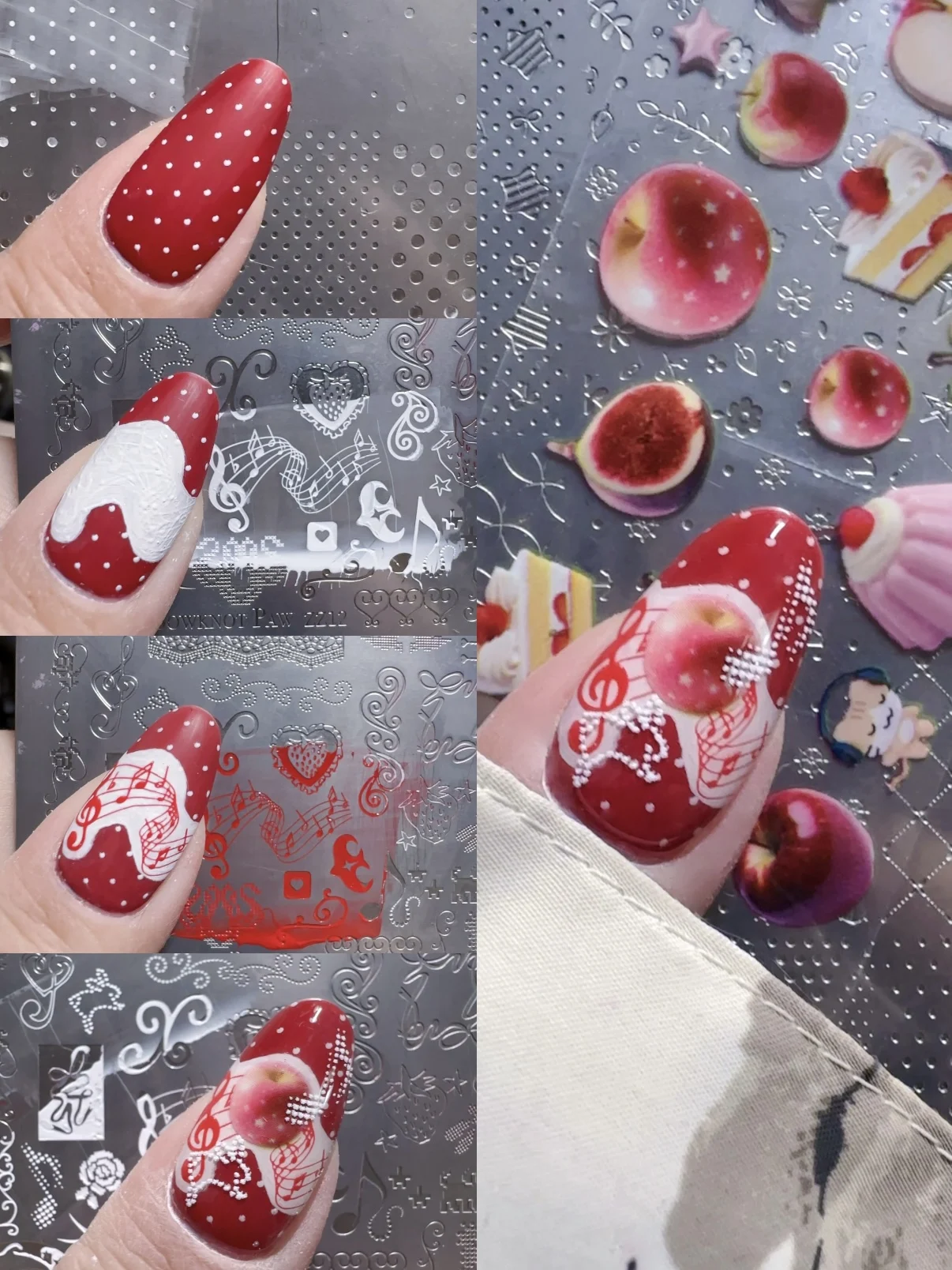 1 Stück 100cm Nagelfolie mit Schmetterlings- und Blumenmuster, Retro-Aufkleber, Nagel-Wraps, Baby-Puppen-Nagelkunst-Dekoration – Detail 4