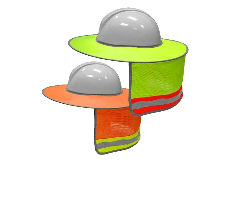 Imagem -04 - Verão Sol Sombra Reflexiva Listra Kit Chapéu Duro Pescoço Escudo Capacete de Segurança Proteção Solar Evitar Queimaduras Solares