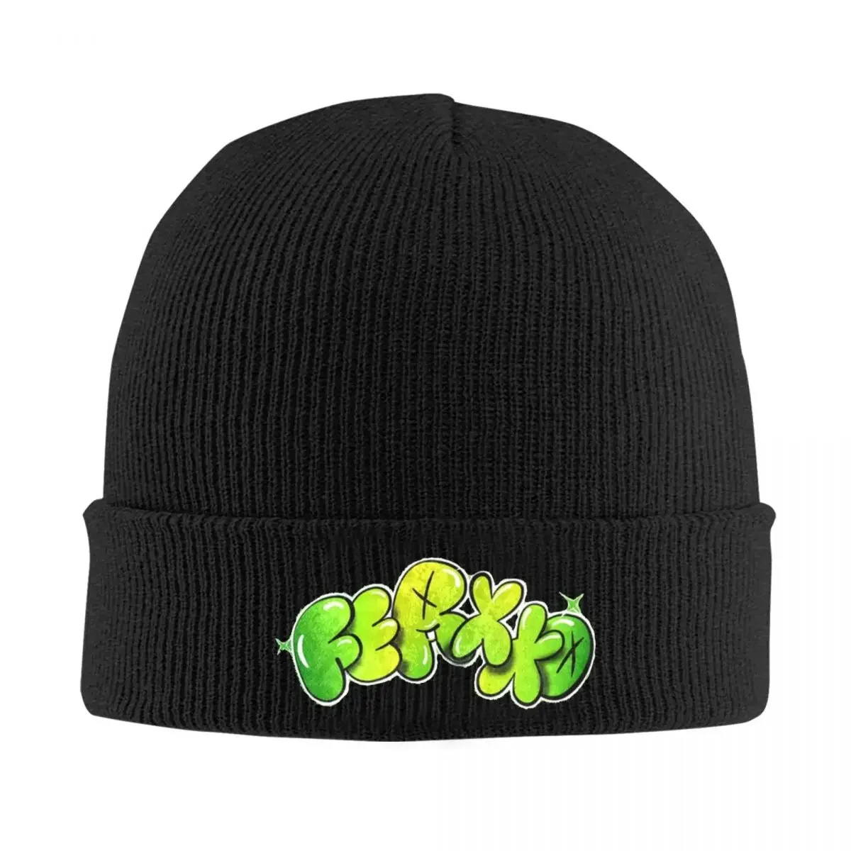 Feid Ferxxo Logo Knitted Hat for Women Men Beanie Winter Hat Acrylic 90s Rapper Hip Hop Cap