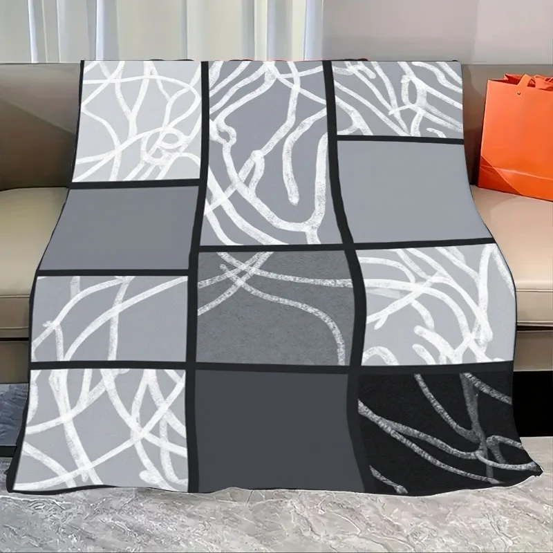 

Flannel Blanket-Soft Lightweight All-season Soft Cozy Baby Blanket with Modern Abstract Pattern Design