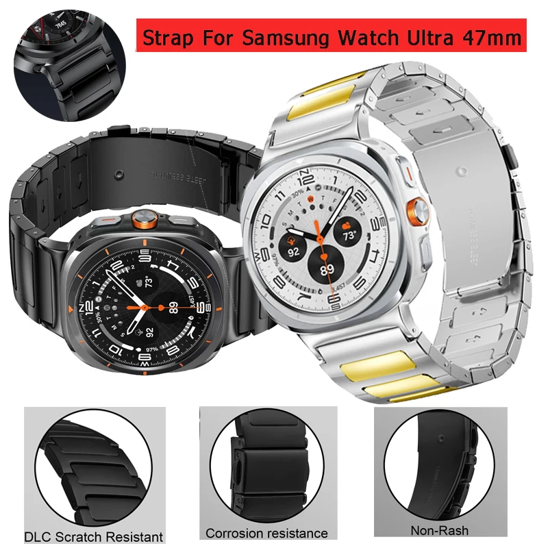 Stainless Steel Strap For Samsung Galaxy Watch Ultra 47mm No Gaps Replacement Bracelet For Samsung Galaxy Watch 7 Ultra 47mm image 2