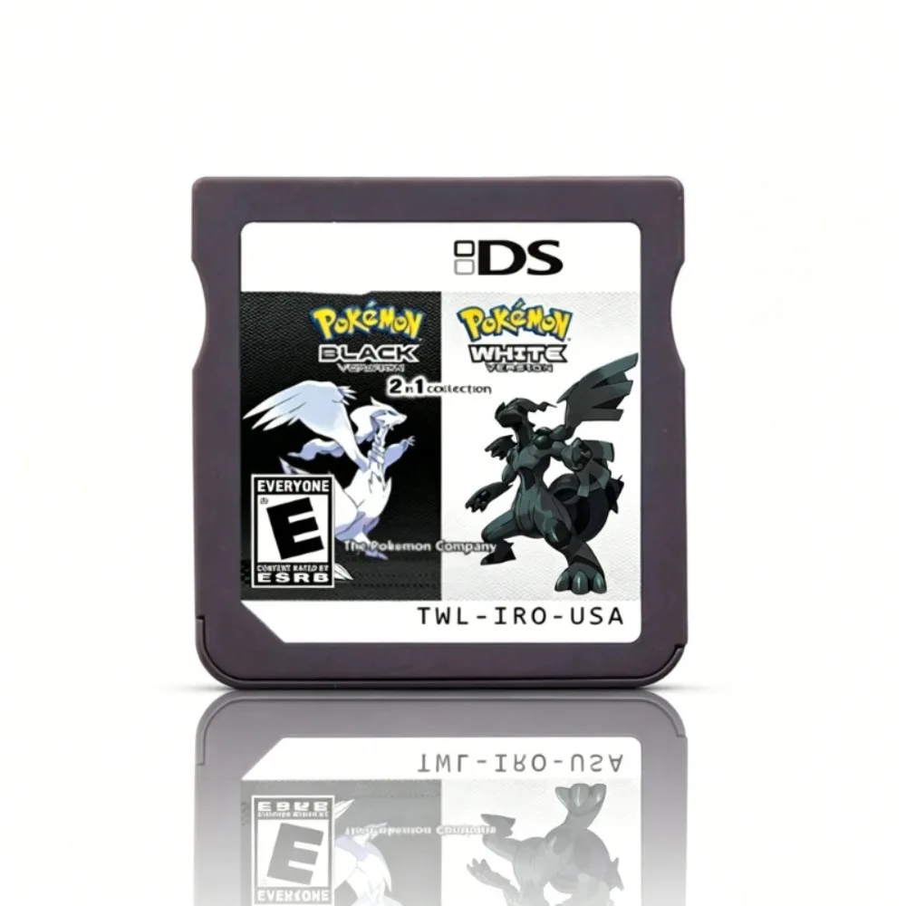 Pok é mon DS Gaming Cartridge, 4-in-1 Suitable for DS Lite, DSi, 3DS, Classic Retro RPG, Explosive Gaming Cartridge