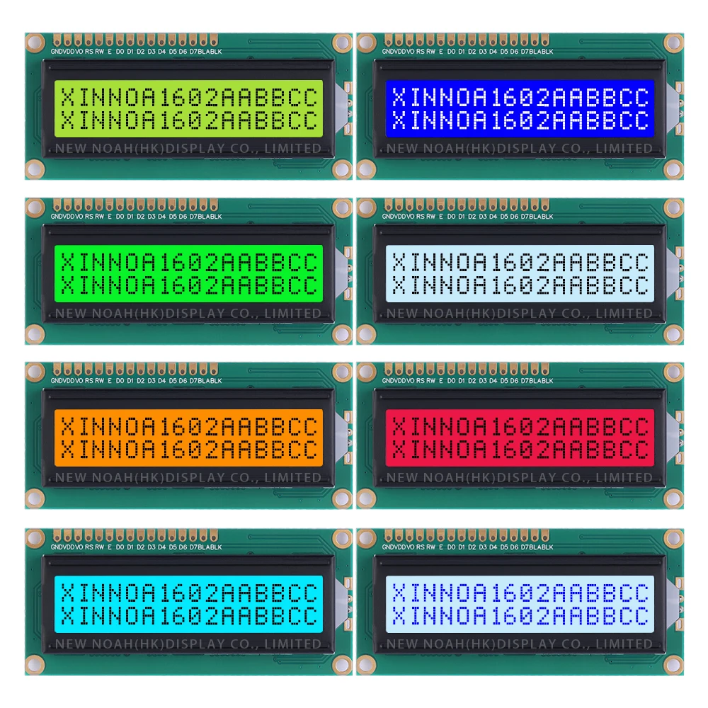 وحدة شاشة LCD بحروف سوداء ، وحدة تحكم LCD1602A ، LCD1602A ، V ، 2x16 ، 50x36x11 ، ST7066U