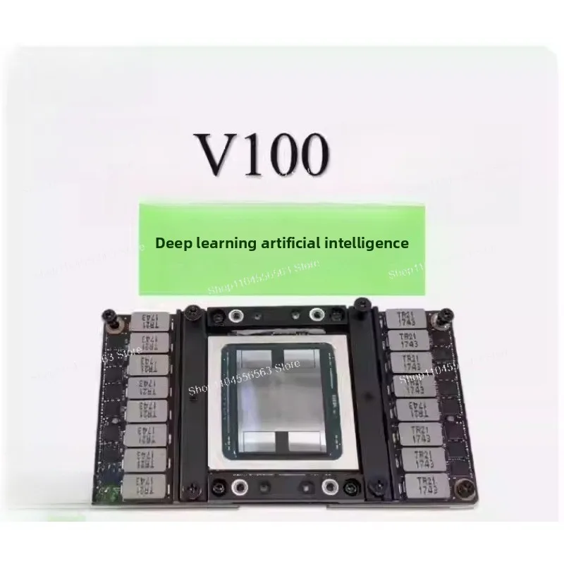 Used V100 32GB SXM2 GPU with PCIe Adapter – High-Performance Computing Card for AI & Workstation Expansion