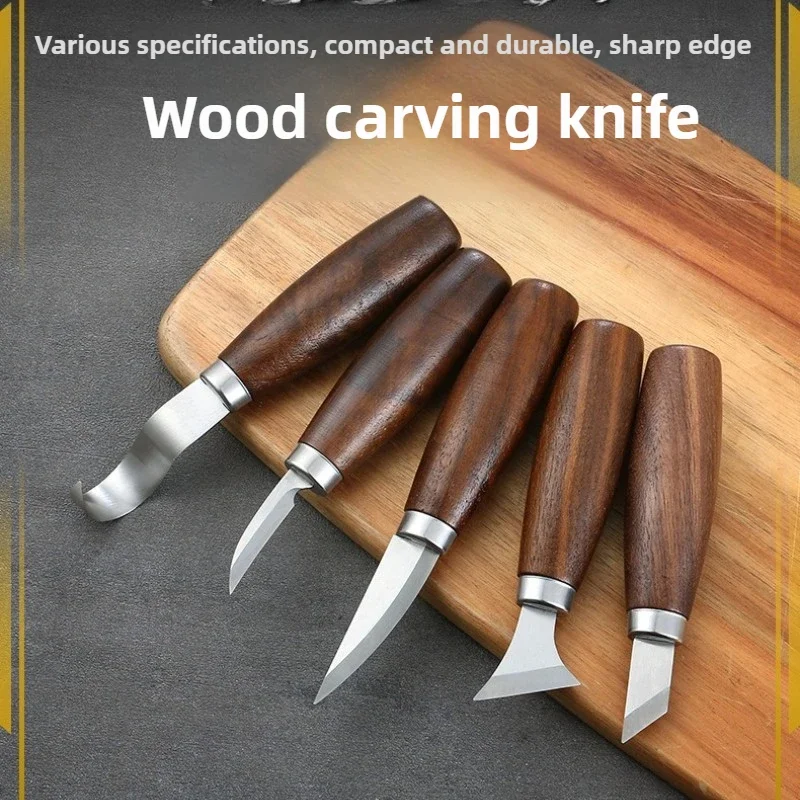 1/5-teiliges Handschnitzmesser-Set für Kürbisschnitzerei, Holzlöffel-Skulptur, Geschenk für Anfänger, Profis, Weihnachten, Kindertag