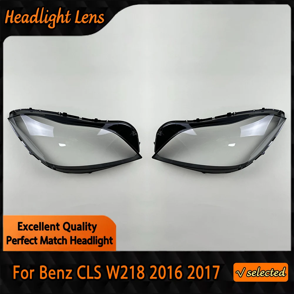 

For Benz CLS W218 2016 2017 Front Headlamp Cover Transparent Headlight Shell Lens Plexiglass Replace Original Lampshade