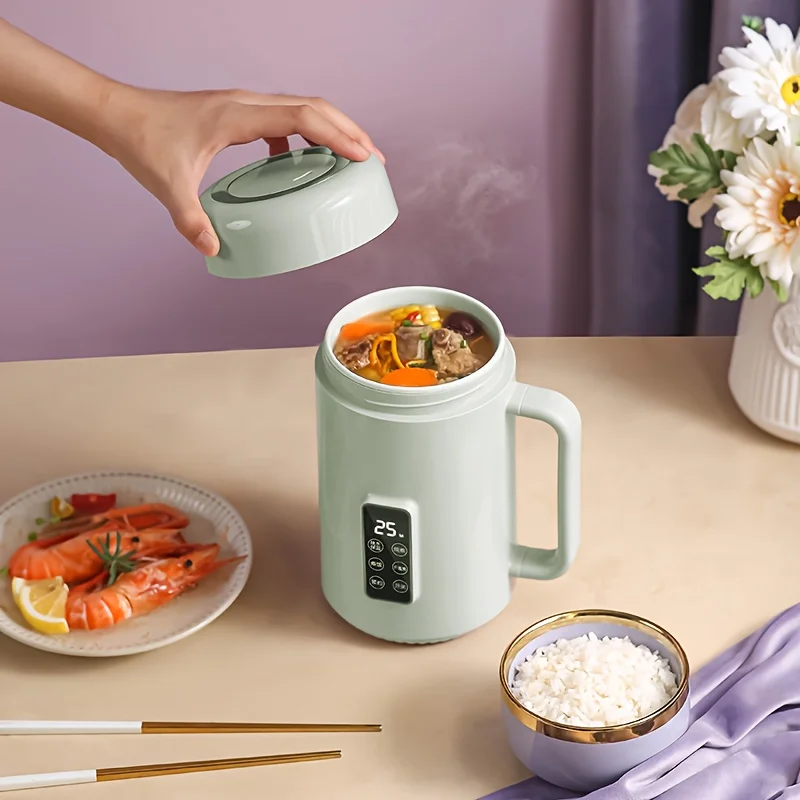 Portable soup congee electric cooking health pot, small smart home with stew cup,  mini convenient cooking