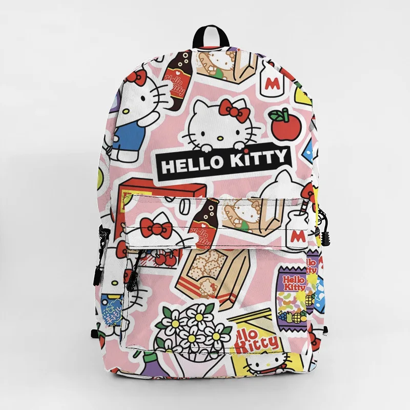 

Sanrio Hello Kitty Backpack Mochilas Aestethic Bag Student Campus Backpack Anime Cute Super Good Looking Bag for Boys and Girls