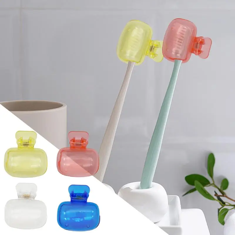 Toothbrush Head Cover Transparent Multipurpose Toothbrush Holder 4X Lightweight Toothbrush Cover For Home Camping Gym School