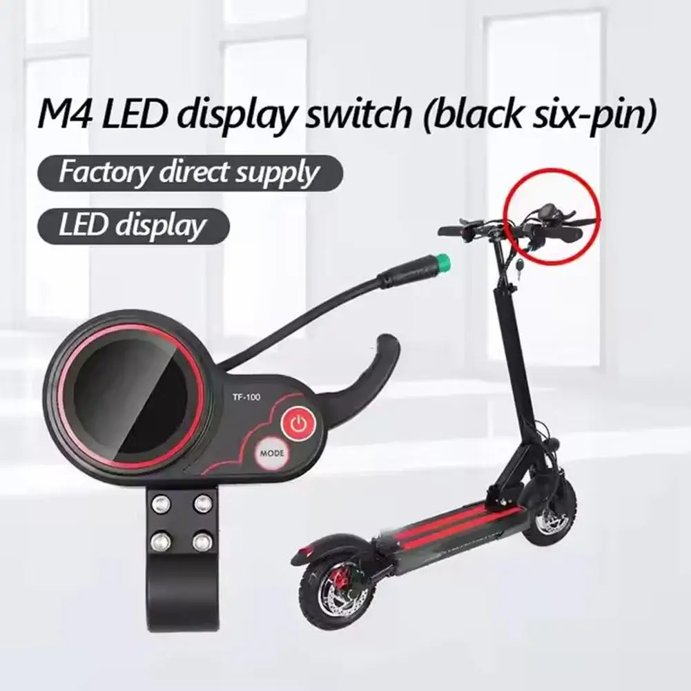 Compteur de vitesse TF-100 pour Scooter électrique KUGOO M4, Instrument à 5 broches et 6 broches, panneau d'affichage avec contrôle de charge USB S1Q3
