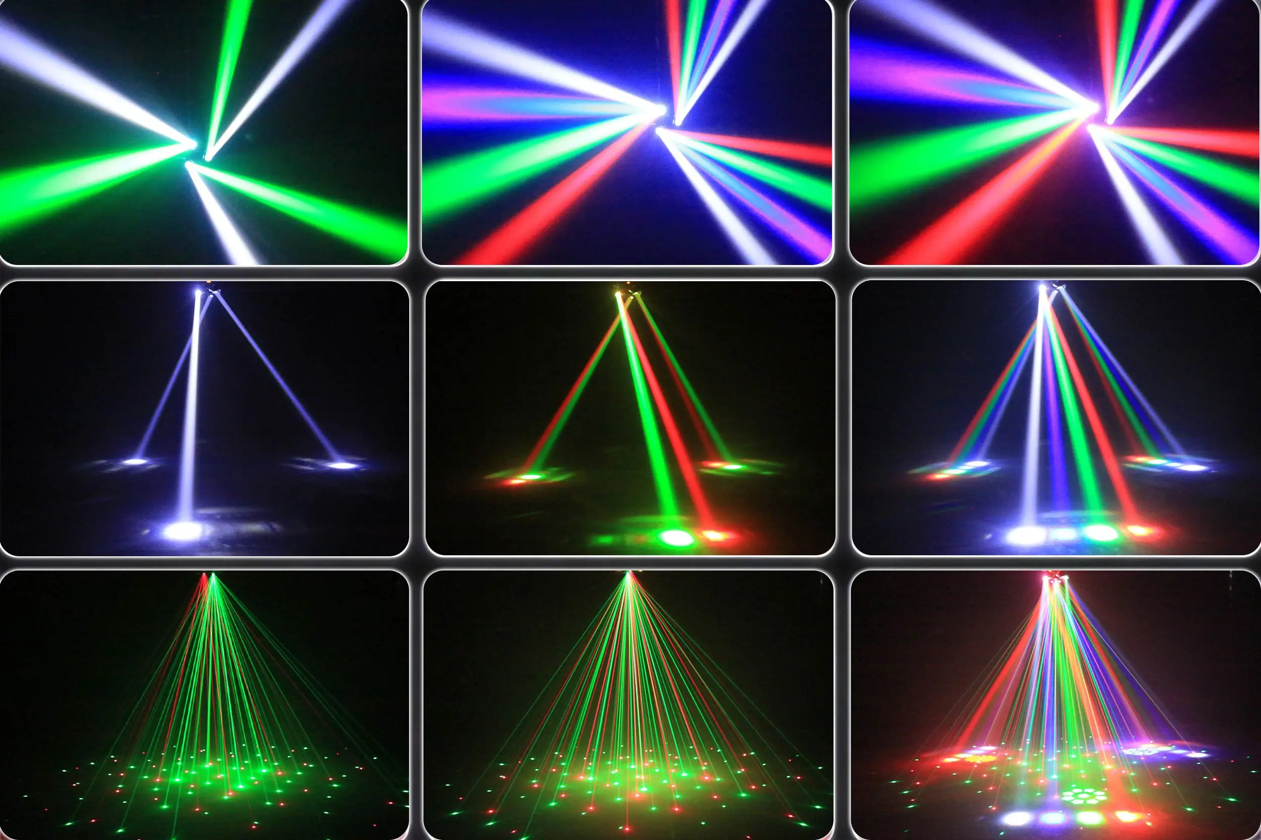 Mini Sechsarmiges DJ-Licht 80W RGBW Laser Schallaktivierte DMX512 Bühnenbeleuchtung für Party Club Disco Hochzeit Weihnachten Bar – Detail 2