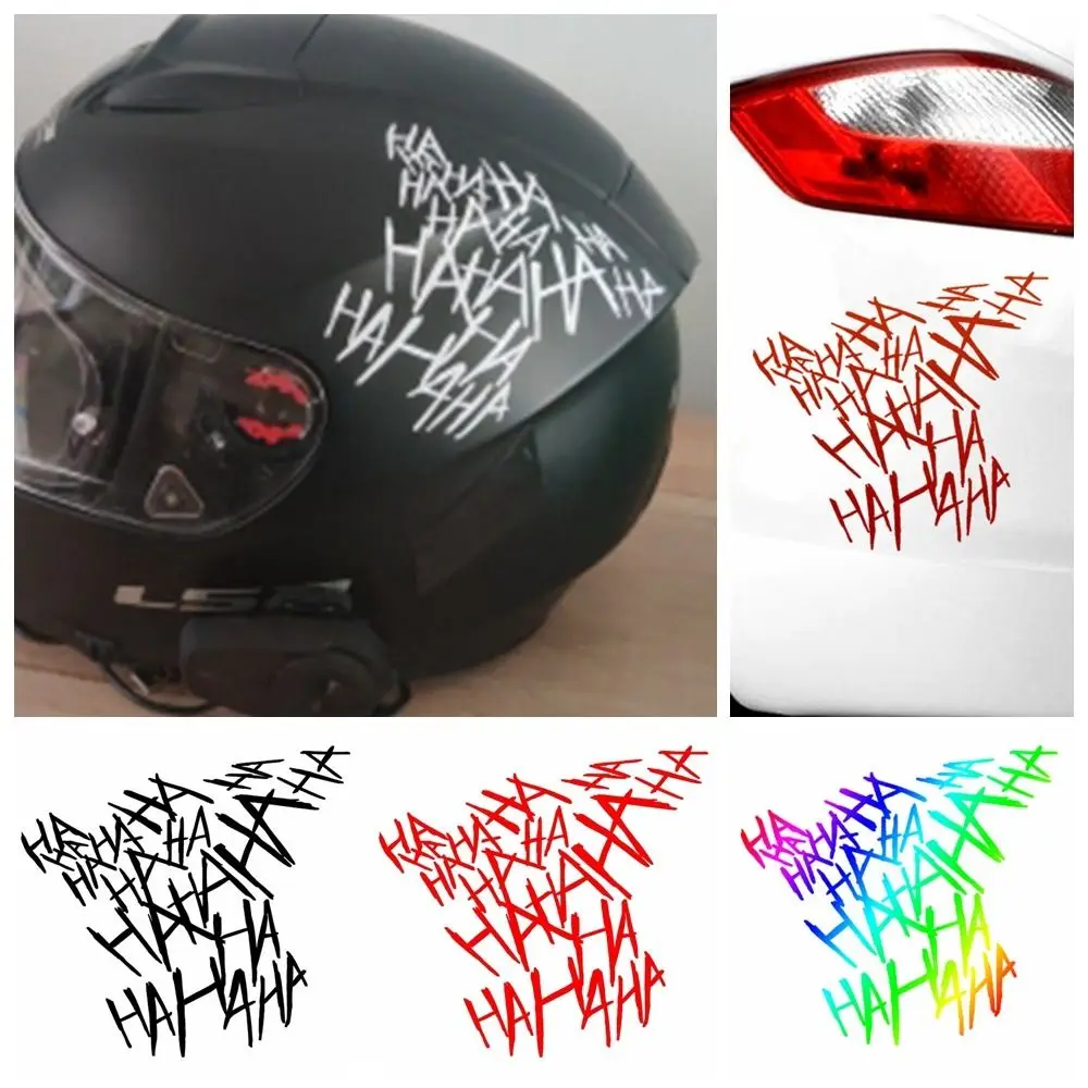 

Creative Window Ornament Waterproof Motorcycle Helmet Sticker Electricbike Car Motorbike Scooter Funny Hahaha Decals