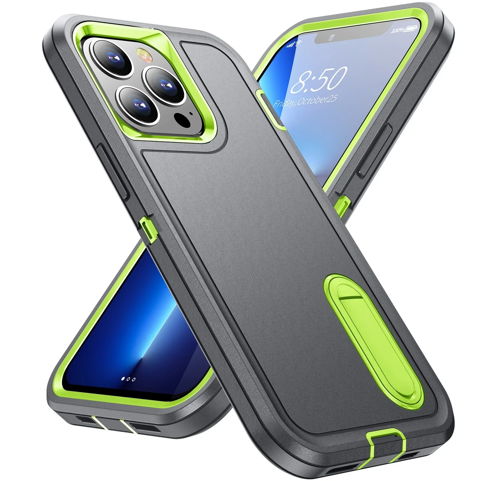 Hülle für iPhone 18 Pro Max 17e 17 Pro Max 16 Pro 15 14, robuste Stoßdämpfung, vollständiger Körperschutz, Silikon-Gummi-Cover – Detail 14