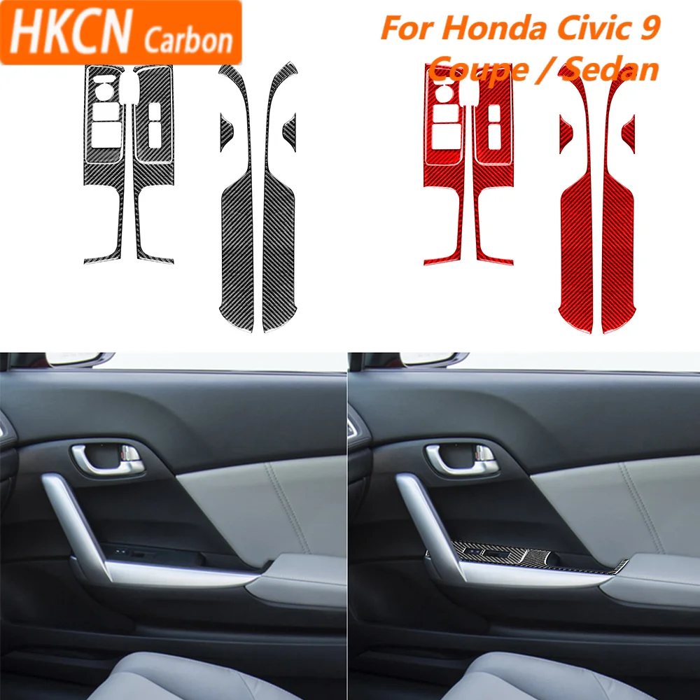 

Для Honda Civic 9 Coupe/седан 2013-2015 автомобильные аксессуары из углеродного волокна, подъемная покраска двери, внутренняя крышка, наклейка