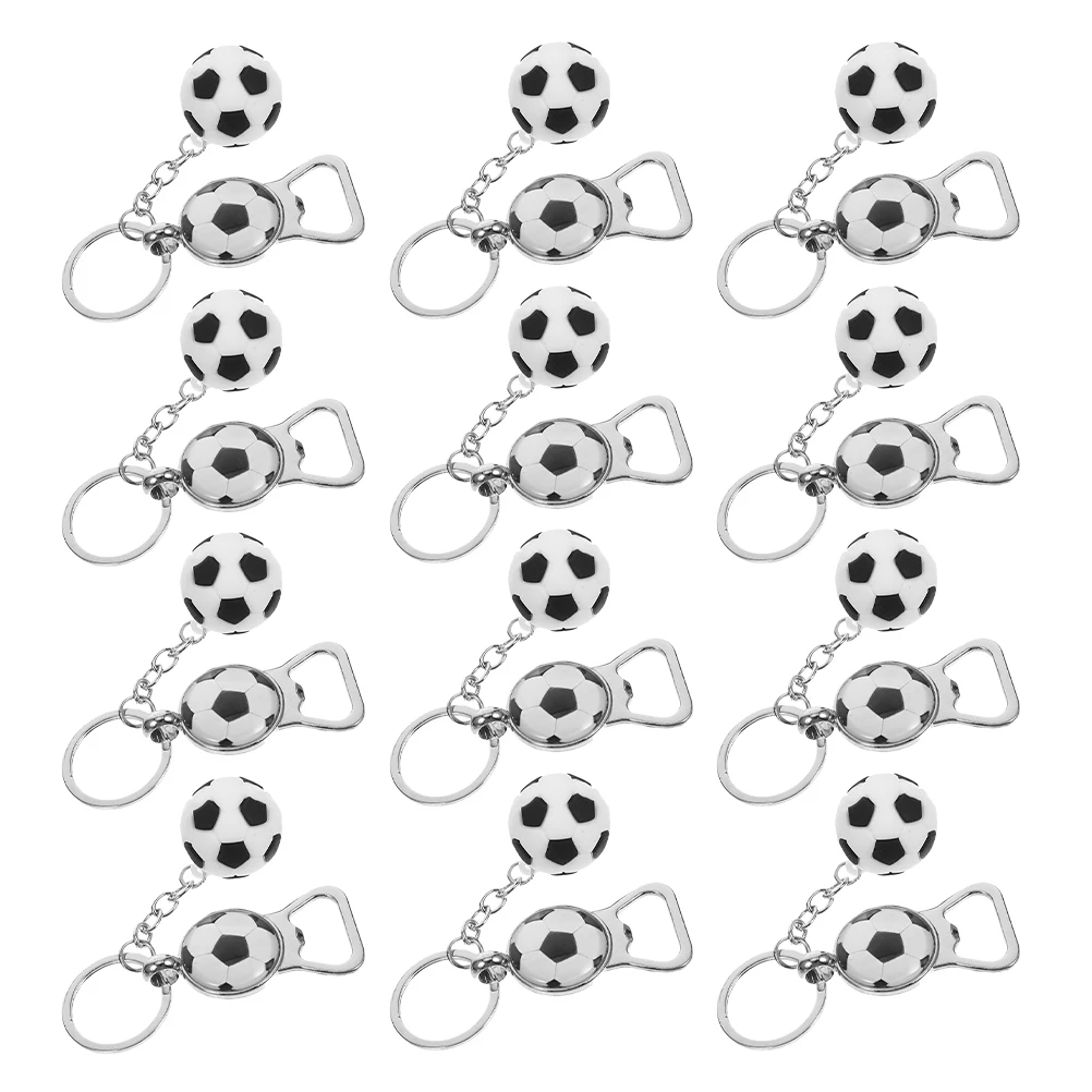 

12pcs Football Bottle Opener Keychain High Quality Zinc Alloy Cap Opener Beer Bottle Openers Gifts Travel Soda Can