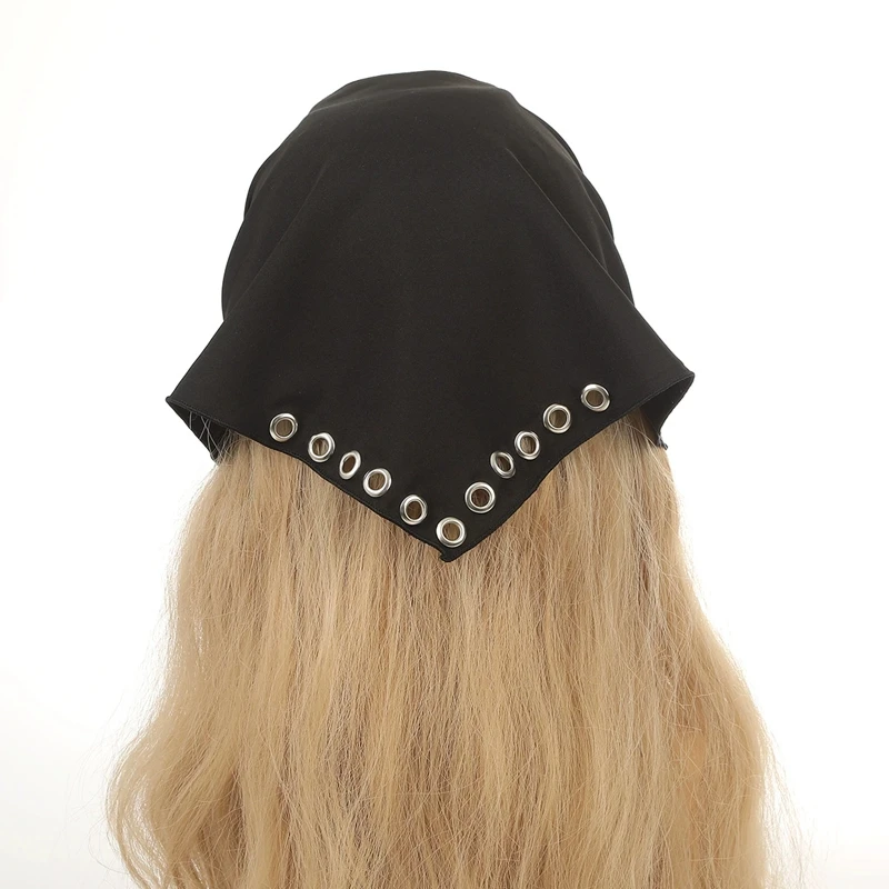 

Women's Rivets Breathable Square Scarf Punk Hip-hop Triangular Bandana False Collar Simple Scarf Daily Performance Accessories
