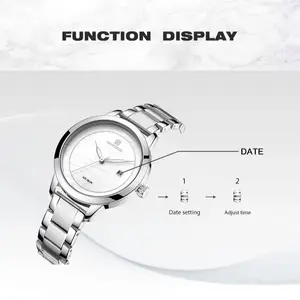 Naviforce-female waterproof quartz crash, ladies watches, top brand, luxury, fashion 10 Main Sales Naviforce Female - №5