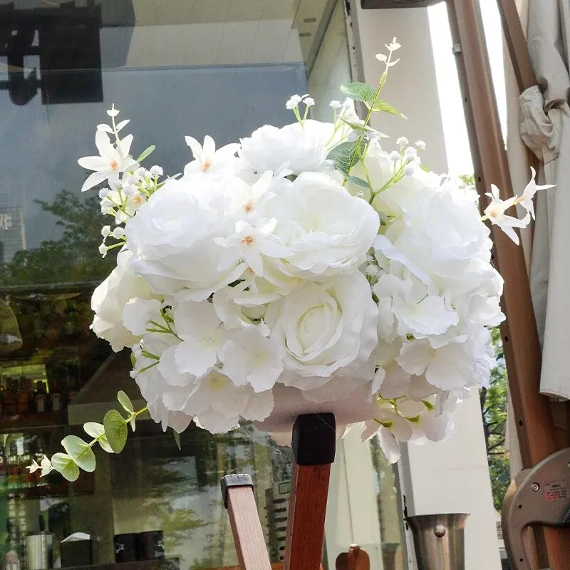 30/40cm künstliche Blume Rose Hortensie DIY Blume Ball Hochzeit Tisch Platz Blume Vorschlag Fenster Dekor Straße führende Blume