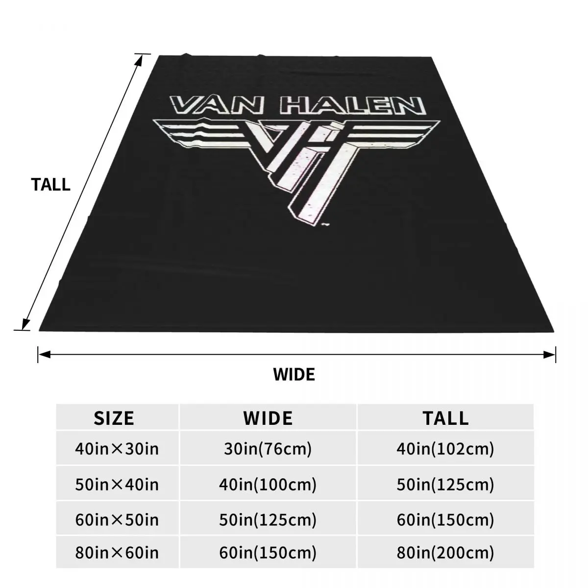 Van Halen 5150 Logo Blanket Flannel Sofa Throw Blanket Warm for Couch Bedding Throws Bedspread Quilt