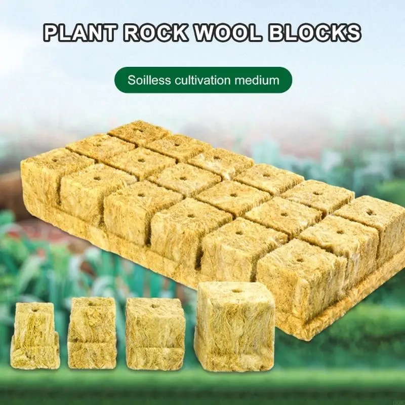 

LX0C Rock Wool Cubes Grow Cubes for Hydroponics Cuttings, Cloning Plant Propagation Seed Startling Development Substrate