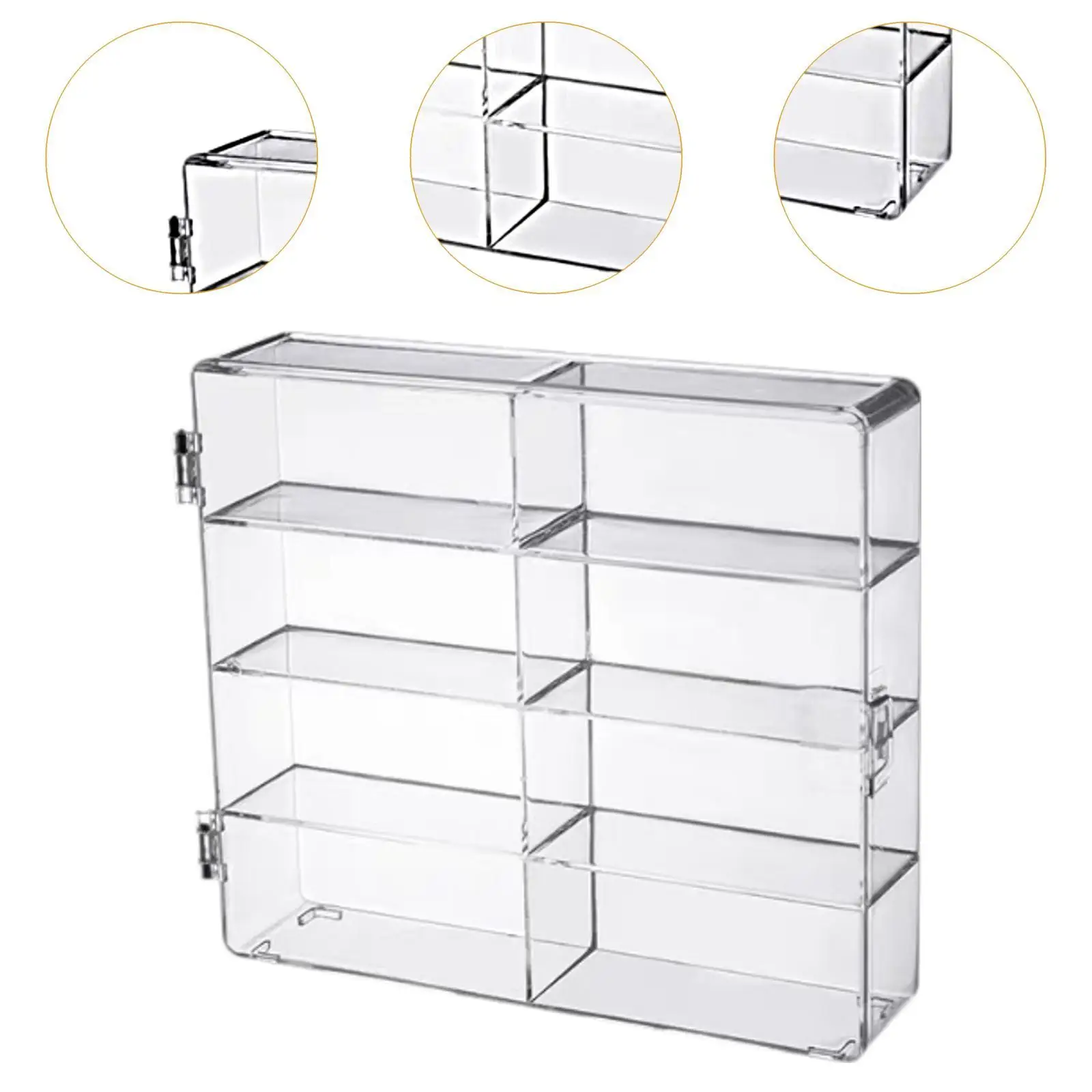 1/64 Scale Model Cars Storage Case Model Cars Showcase, Jewelry Miniature Display Case for Collectibles Action Figurine Toys