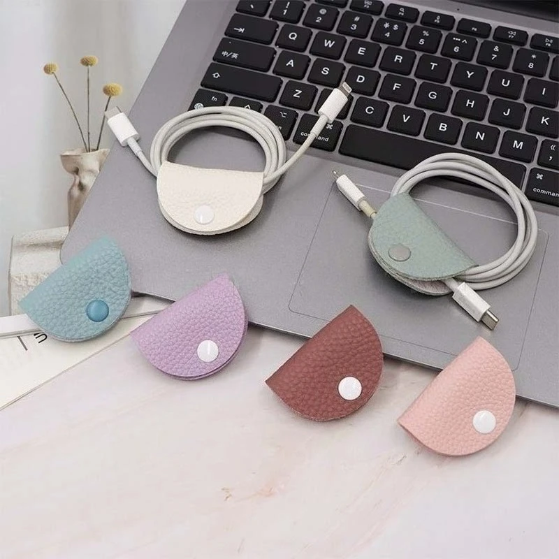Ins Headphone Cable Data Cable Winding Device Portable Data Cable Sorting and Management Device Computer Charging Fixing