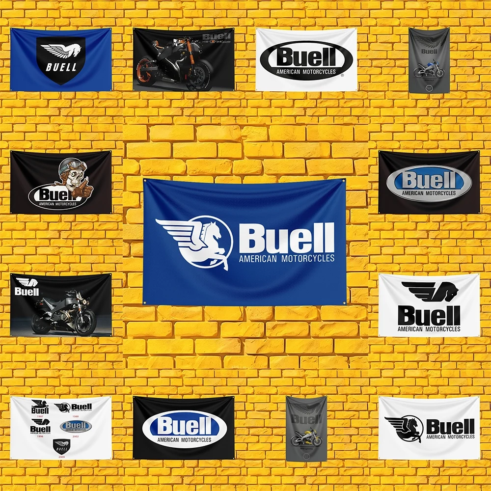 American Sport Motorcycle Cruiser Flag 3x5 FT Polyester Decorative Banner For Bar Garage Wall Decor Rider Gift