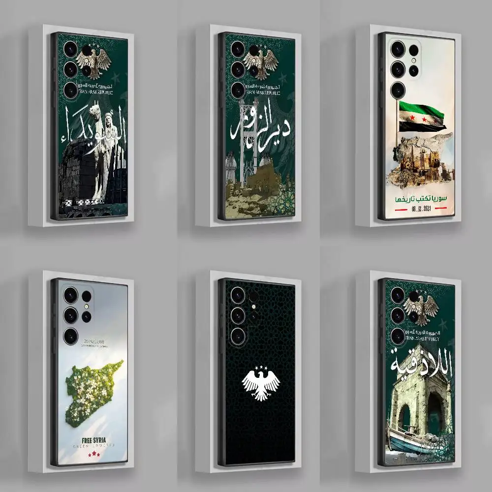 

Syrian Arab Republic Syria Flag Phone Case For Samsung S25,S24,S21,S22,S23,S30,Ultra,S20,Plus,Fe,Lite,5G Black Cover