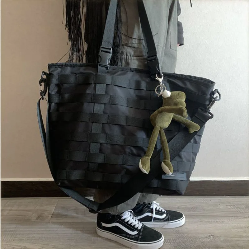 Harajuku Techwear Nylon Bucket Sling estetica uomo borse a tracolla gotiche marsupio per donna borsa Bolsas Feminina spalla