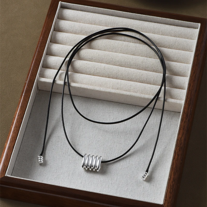Fashion Gold Silver Stacked Long Necklace Sweater Chain Women Unique Design Daily Versatile Accessories