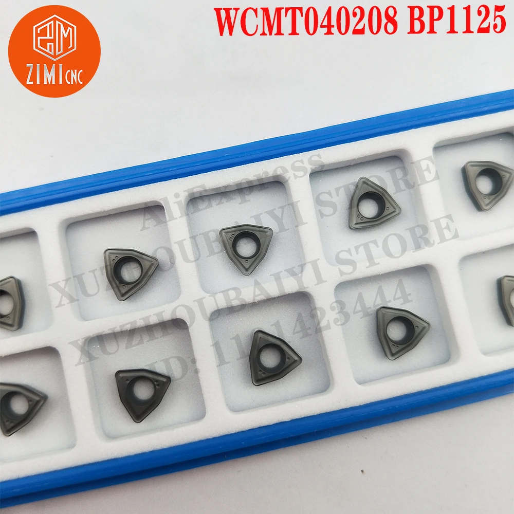 WCMT040208 BP1125 WCMT 040208 Carbide U Drill Inserts Indexable Turning Tools Cutter Lathe U-Drill Blade CNC tools cutting tools