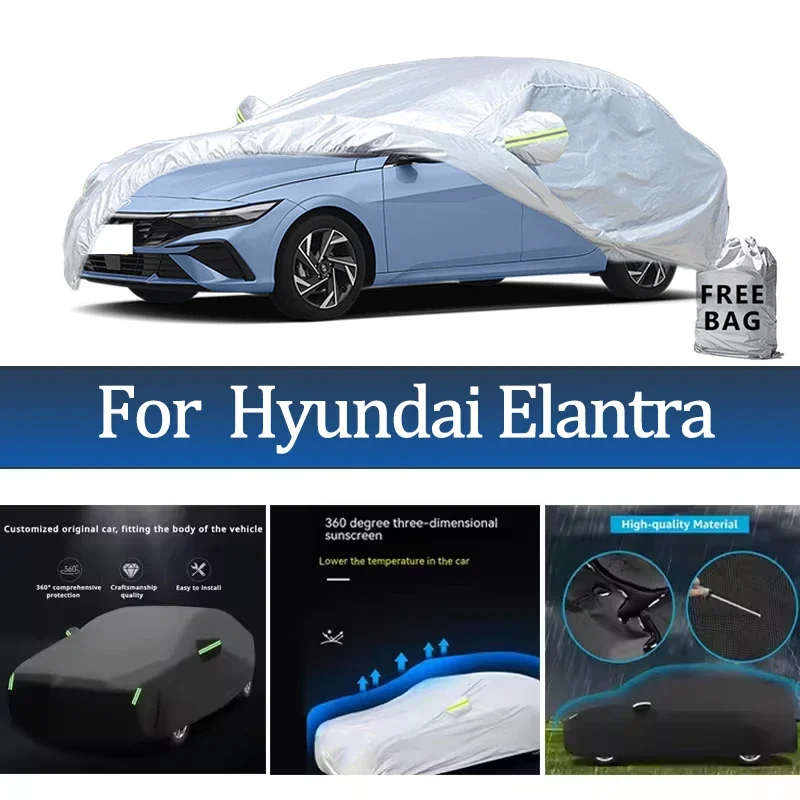 

Для Hyundai Elantra автомобильный чехол уличные защитные чехлы снежный солнцезащитный козырек водостойкий пылезащитный внешний УФ автомобильные аксессуары