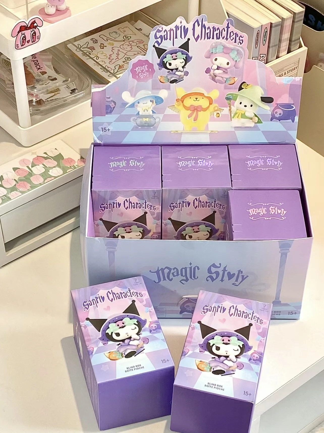 

Magical Tale Series Kuromi Cinnamoroll Pochacco Figure Set Cute Anime Collectible Gift for Girls Kawaii Lovers