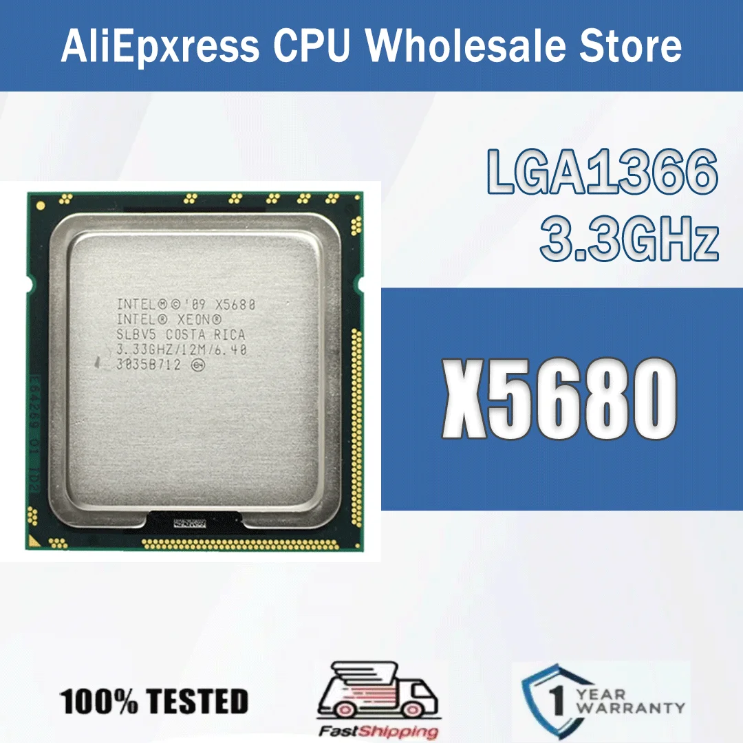 Intel Xeon X5680 3,3 GHz 6 núcleos 12 hilos 12M 130W ordenador CPU procesador servidor X5680 paquete LGA 1366