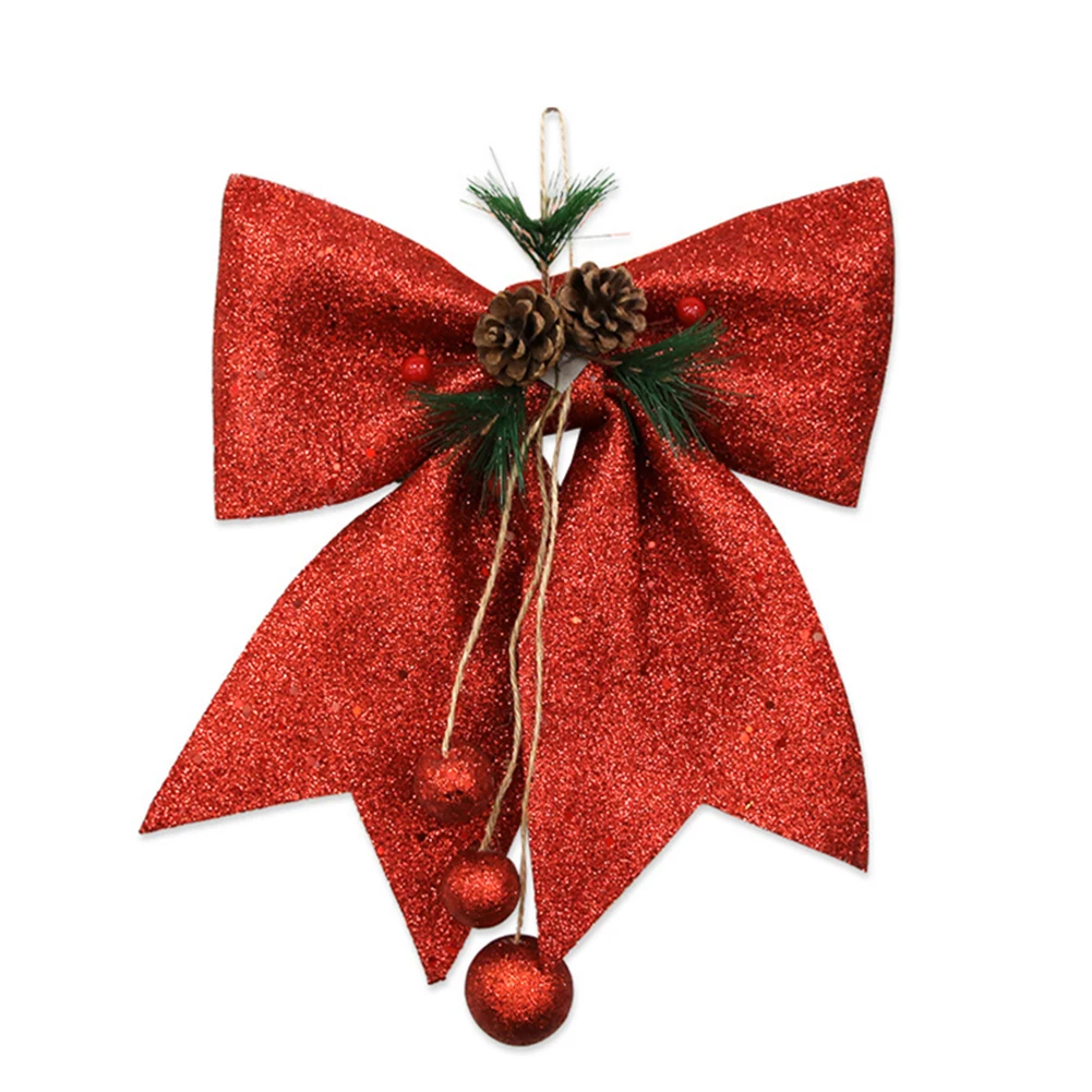 Good Shape Christmas Bow Decorations Holiday Bow Decorations Decorative Effect Festive Presence High-Quality Materials