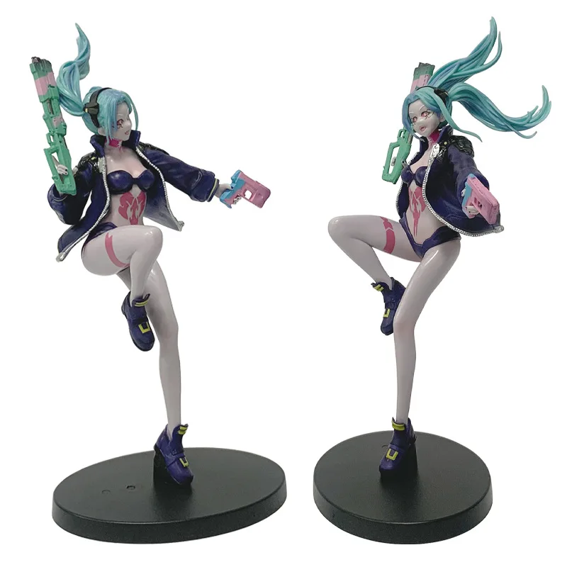 23CM BANDAI Anime jeu Cyberpunk: Edgerunners Rebecca Figure bataille Version Anime modèle jouet cadeau Lucy Collection Aciton Figure