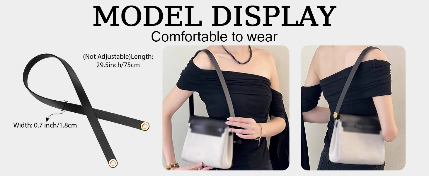 Genuine Leather Replacement Shoulder Strap for Herbag Zip Handbag Premium Imported Genuine Cowhide Short Replacement Strap