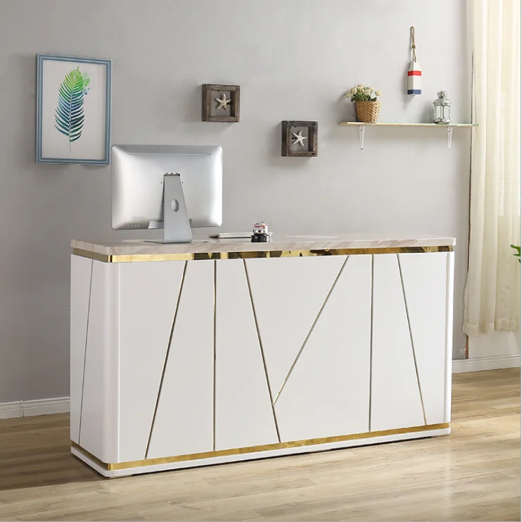 Modern Office Furniture Reception Desk Counter Shop Small Clothing Store Nail Beauty Salon Shop Bar Front Counter Reception Desk