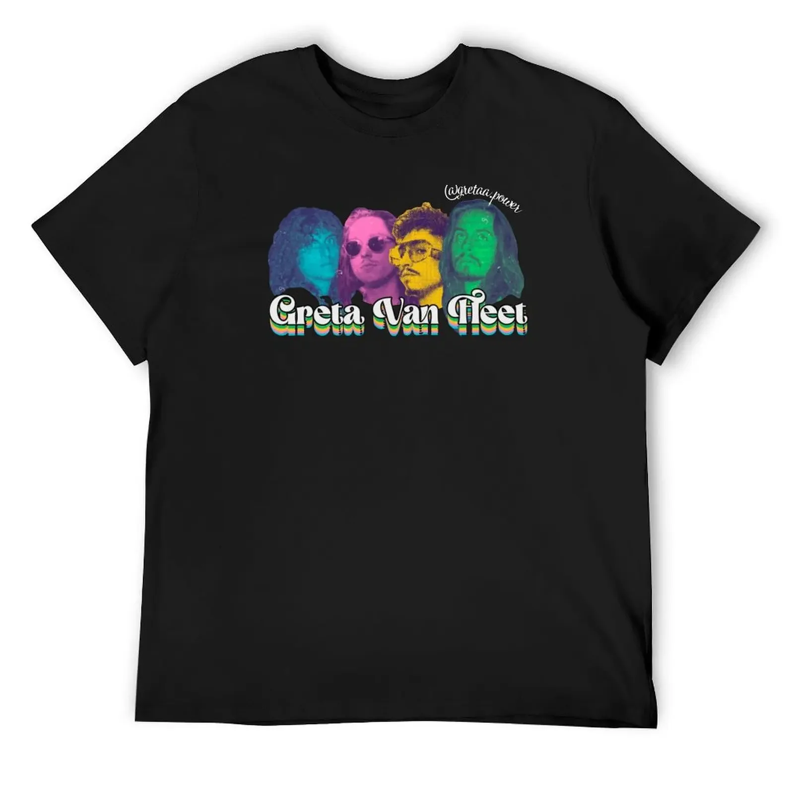 Greta Van Fleet-Poster retro heads T-Shirt blacks essential t shirt cute clothes designer shirts mens workout shirts