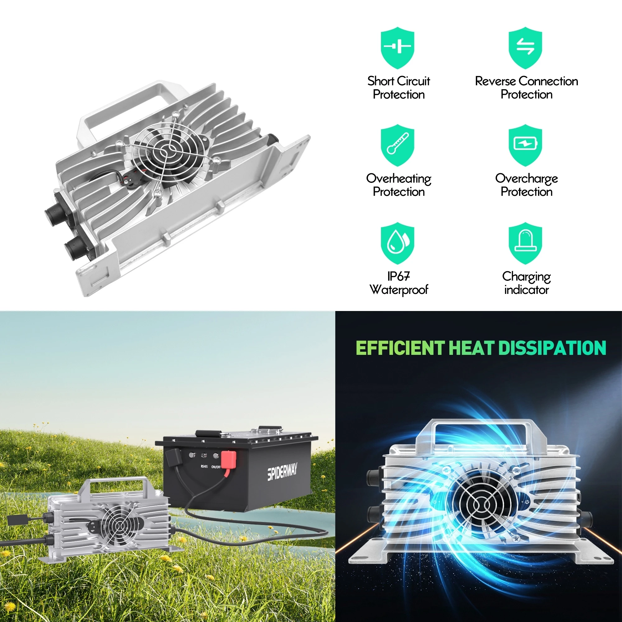 Batteria al litio 36V 105Ah Bluetooth LiFePO4 integrata 200A BMS, con caricabatterie per tosaerba elettrico Toro John Deere