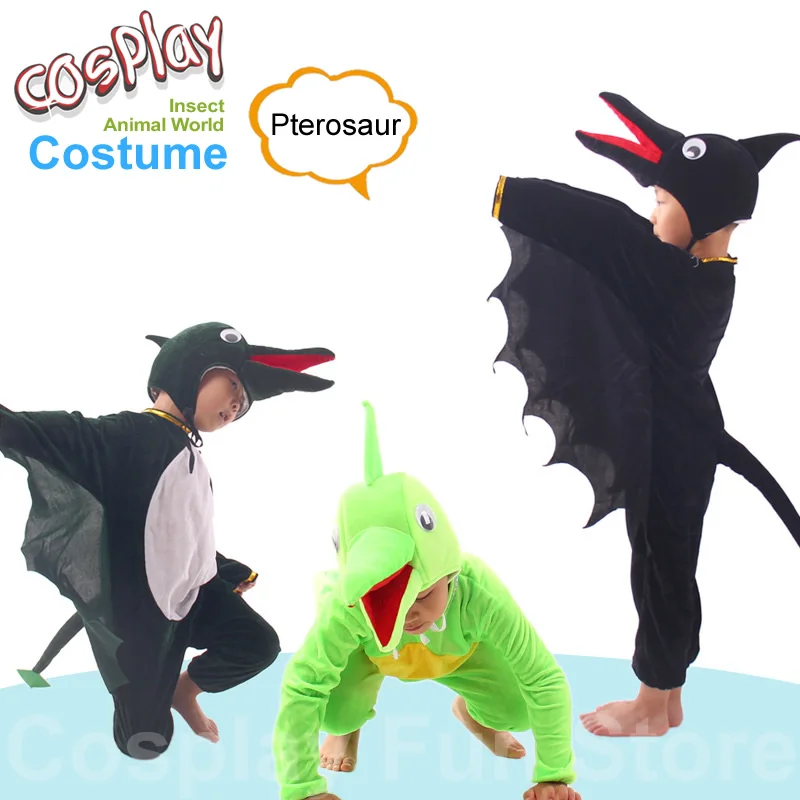 

Kids Cosplay Pterosaur Costumes Drama Performance Clothing Dragon Cartoon Animal Shapes Jumpsuits Children's Party Dancing Dress