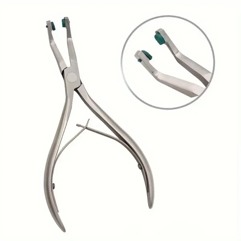 

1Pc HighQuality Stainless Steel Jewelry Pliers with Soft Green Rubber Tips for Gentle Decoration Handling