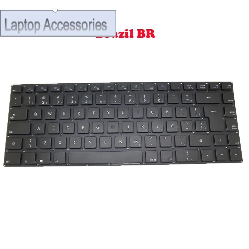 F Laptop Keyboard For CCE Ultra Thin HT345 S400 English US French FR Brazilian BR Black No Frame
