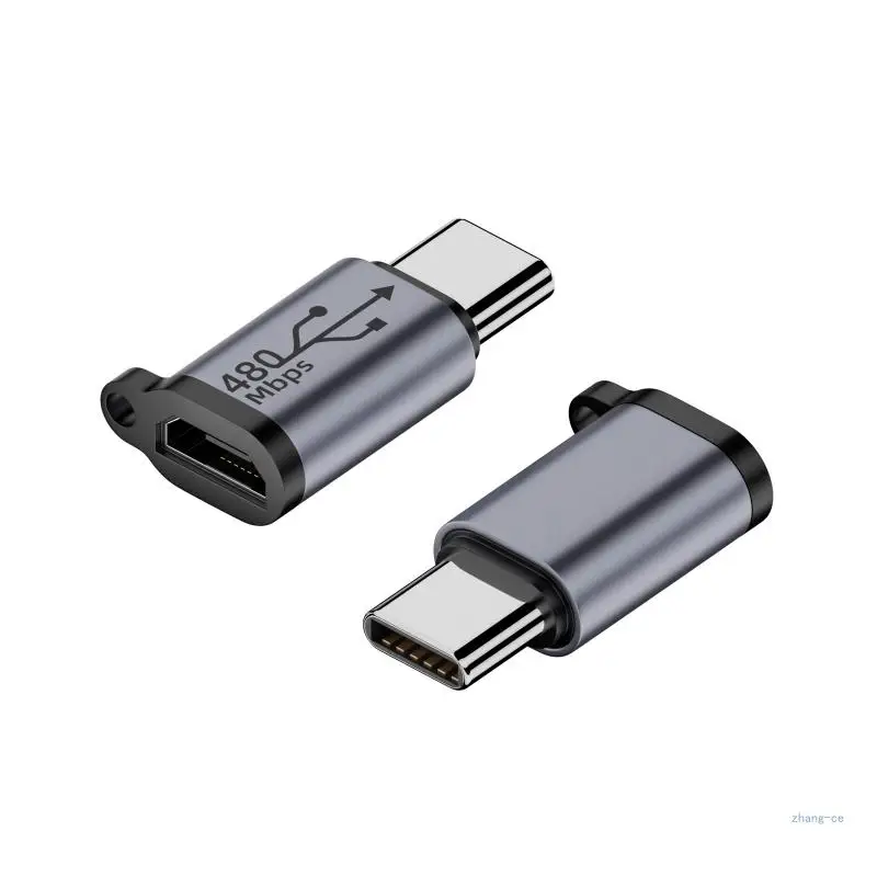 Usb-C to Micro USB Adapter Type-C Female To Micro Usb Male Converter Connector Supports Charging Data Sync Alloy Adaptor