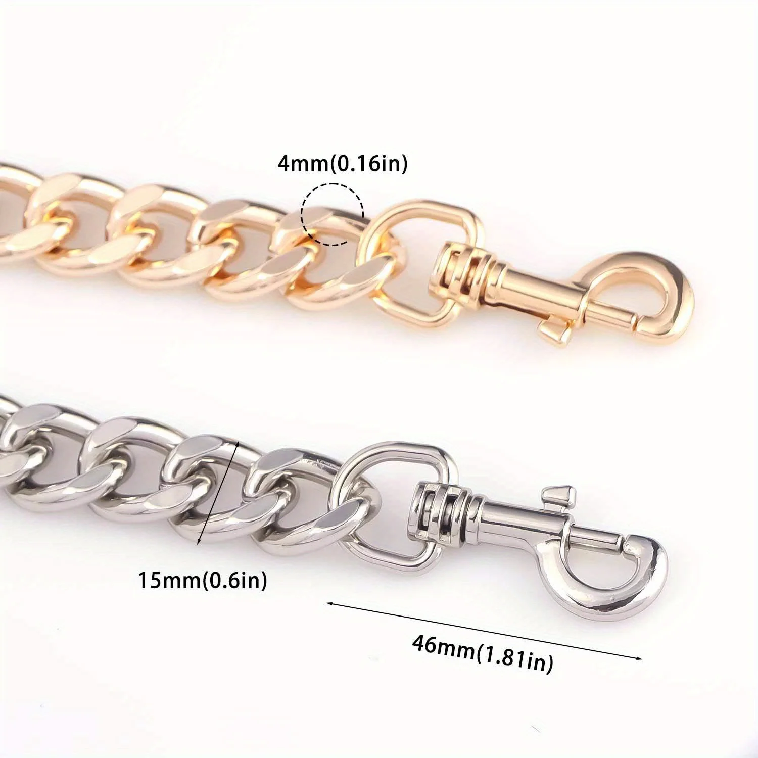 حزام سلسلة حقيبة معدنية من الألومنيوم ، مقبض ، حقيبة يد كتف ، ديي ، سلاسل بديلة ، أجزاء حقيبة ، ملحقات #4