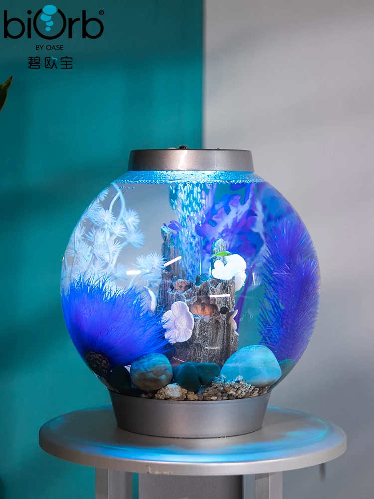 

Fish Tank Small Living Room Art Waterscape Desktop Aquarium Creative Landscape