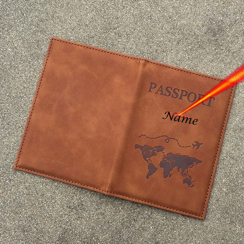 

Custom Name Passport Cover Women Travel Wallet Fashion Pu Case for Passports Card Holder Passport Protector